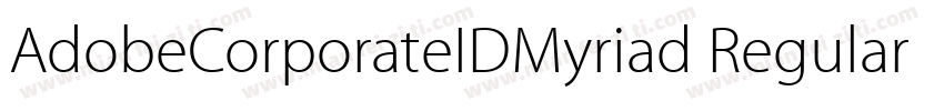 AdobeCorporateIDMyriad Regular字体转换
